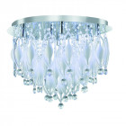 Plafonnier 9 ampoules spindle en chrome et verre