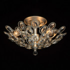 Plafonnier argenté crystal 3 ampoules 24 cm