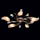 Plafonnier argenté flora 5 ampoules 13 cm