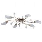 Plafonnier argenté flora 6 ampoules 14 cm