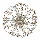 Plafonnier argenté flora 6 ampoules 26 cm