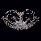 Plafonnier argenté flora 6 ampoules 26 cm