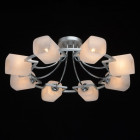 Plafonnier argenté megapolis 8 ampoules 25 cm