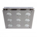 Plafonnier argenté techno 9 ampoules 8 cm