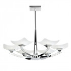 Plafonnier ayres, chrome et verre scavo, 6 ampoules