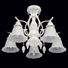 Plafonnier blanc country 5 ampoules 47 cm