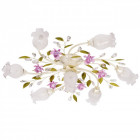Plafonnier blanc flora 7 ampoules 22 cm