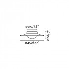 Plafonnier blanc nickel side