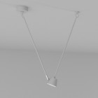 Plafonnier blanc techno 1 ampoule 67 cm