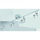 Plafonnier bubbles, chrome et acrylique, 4 spots led
