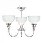 Plafonnier cheadle, chrome et verre, 3 ampoules