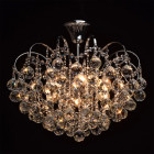 Plafonnier chromé crystal 6 ampoules 43 cm