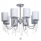 Plafonnier chromé elegance 8 ampoules 63 cm