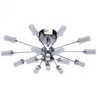 Plafonnier chromé techno 15 ampoules 26 cm