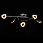 Plafonnier chromé techno 5 ampoules 23.5 cm