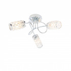 Plafonnier colby, chrome et verre, 3 ampoules