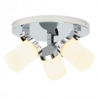 Plafonnier cosmo, rond, chrome, 3 ampoules