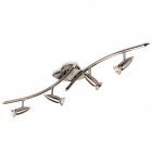 Plafonnier dart, acier brossé / chrome