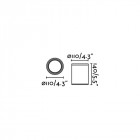 Plafonnier de jardin blanc tasa 1 ampoule