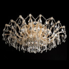 Plafonnier doré crystal 10 ampoules 42 cm