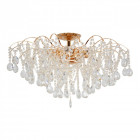 Plafonnier doré crystal 9 ampoules 45 cm