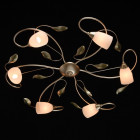 Plafonnier doré flora 6 ampoules 18 cm