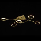 Plafonnier doré techno 5 ampoules 27.5 cm