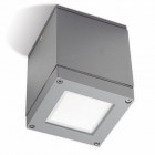 Plafonnier e27 afrodita, aluminium et verre, gris