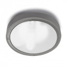 Plafonnier e27 basic, polycarbonate, gris, 30 cm