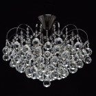 Plafonnier gris crystal 6 ampoules 40 cm