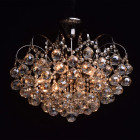 Plafonnier gris crystal 6 ampoules 49 cm