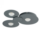 Plafonnier gris techno 3 ampoules 3.5 cm