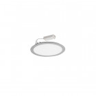 Plafonnier led 23 watt - Diam 298mm - bord argent - Couleur eclairage - Blanc chaud 3000°K