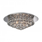Plafonnier liberty, chrome et cristal