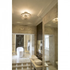Plafonnier malia, nickel poli et cristal, 3 ampoules