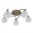 Plafonnier minnie, laiton antique, 5 ampoules