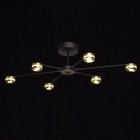 Plafonnier noir techno 6 ampoules 23 cm