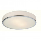Plafonnier profile, chrome et verre opale