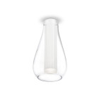 Plafonnier rigatto, aluminium blanc ppma et verre