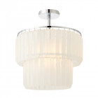 Plafonnier selina, chrome et verre