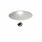 Plafonnier single, argent, intensité variable