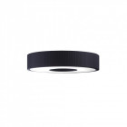 Plafonnier spin, acier textile et ppma, chrome et noir, 75 cm