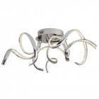 Plafonnier twirls, en chrome et cristal