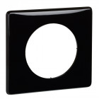 Plaque céliane laqué 1 poste finition noir (066681)