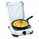 Plaque de cuisson gaz portable 1 feu - 1200 w - blanc laqué