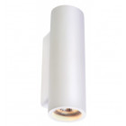 Plastra tube rond, applique, plâtre blanc, gu10