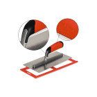 Platoir en inox courbe spéciale plaquiste de dimensions 28x12cm,epaisseur 0.6mm MONDELIN 234551