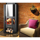 Poêle à bois bouilleur diplomat 11 b inox 14kw - 18kw type cheminée / chaudière