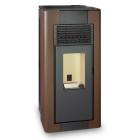 Poêle à granulés canalisable lyra 12kw marron vintage Poêle à granulés canalisable lyra 12kw marron vintage