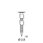 Pointe JDB 25° 28x25 annelée inox - Boite de 2000 pièces - 25280259